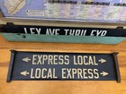 Vintage Ny Nyc Subway Sign Irt Collectible Roll Sign Express Local 1949 Ny Train