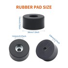 Air Compressor Isolator Pads - 4 Pack Replacement Rubber Feet 192310gs Black 