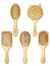 Bamboo Hair Brush Natural Wooden Antistatic Detangling Comb With Air Cushion
