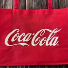 Coca Cola Red Reusable Shopping Bag Tote Grocery 12   x 16   x 6    Recycled Material
