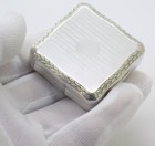 Vintage Italian Handmade Genuine Silver  800 Squared Pill Trinket Snuff Box