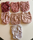 Nora s Nursery Pack Of 7 Cloth Baby Diapers inserts wet Bag Pinks New Bamboo Lot