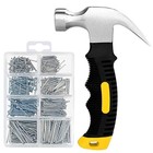 560pcs Small Nails For Hanging Pictures Assortment Kit   8oz Small Hammer  