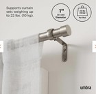 2 Pk Umbra Cappa Curtain Rod Umbra 1  Curtain Rod  2-pack Silver 36   -72   