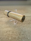 Revlon van Cleef Futurama 530 Gold Tone Ribbed Lipstick Case W  Rhinestone Top