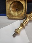 Pair Heavy Solid Brass Georgian Style Candlesticks 10 5  English Colonial Vtg