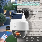 Solar Power Dummy Camera Fake Security Cctv Dome Camera With Flashing Red Light