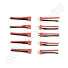 5 Pairs T Plug Connector Female And Male Deans With 14awg Silicon Long For Rc Us