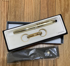 Cross 10k Gold Filled Century Ll Rollerball Pen  Key Ring And Leather Pen Pouch