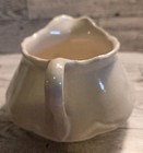White Ceramic Creamer Handle Vintage Classic 3  Country Farmhouse 