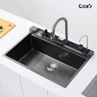 Cozy 33x22  Multifunctional Overmount Sink Faucet Combo Matte Black New Model