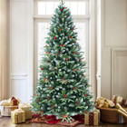 9 Ft Classic Green Artificial  Christmas Tree 3750 Pe Pvc Tips Foldable Stand