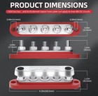 Set Of 2- 150a Automotive 5 Way M6 Copper Wiring Bus Bars Busbar Solar Rv Camper