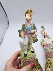 Vintage Fitz   Floyd Old World Rabbits Curtain Tieback Salt Shaker Tassels Pair 