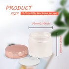 Usrommaner 4 Pack 2 Oz Frosted Glass Cream Jar empty Round Sample Jar Pot Wit   