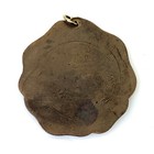 Antique Victorian French Art Nouveau Bronze Native Indian Pendant Medallion