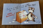 Vintage Used Hallmark Birthday Greeting Card Comical Critter For Dad