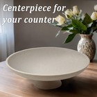 Large Decorative Bowl  Modern Resin Pedestal Bowl For Home Decor  Stylish Fru   
