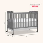Carson Classic 3-in-1 Crib Steel Grey Converts To Toddler Bed Sofa Adjustable