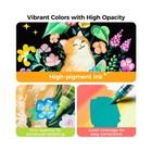Ohuhu Acrylic Paint Markers Brush Tip 120 Colors Opaque Paint Pens - Kahuku