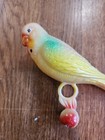 Vintage Birdcage Balancing Celluloid Budgie Parakeet Toy Hong Kong 