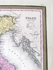 Italy  northern  Map 1849 Vintage Original Antique Mitchell Atlas 14  X 17 5 