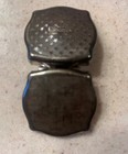 Vintage Silver Tone Metal Pill Box Small Squarish Container