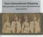 King Edward   Queen Alexandria Coronation Robes England Underwood Stereoview