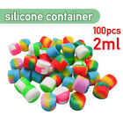 100-300pcs Silicone Container Jar Non-stick Mixed Colors Round Wholesale Lot 2ml