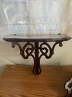 Vintage Bombay Co  Mahogany Wood Scrollwork Wall Shelf 14    set Of 2