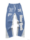 Men s High Street Color-block Flared Sweatpants High Quality Drawstring Waist 
