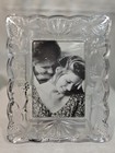 Vintage Mikasa Garden Terrace Crystal Picture Frame 5in X 7in Frosted   Clear   