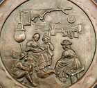 Signed Antique  J heichlinger Salbeist 11 Munchen German Copper  kitchen  Plate