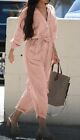 Women Long Sleeve Jumpsuit Roll Up Pants Romper Overalls Button Shirt Jumpuit