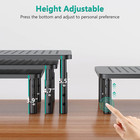 Dual Monitor Stand For Desk  Desk Monitor Riser 3 Height Adjustable  Laptop Rise