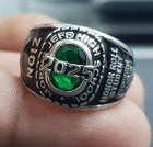 Customize High School Class Ring For Men Graduation Gift With Rectangle Gemstone