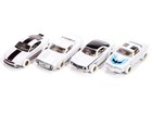 Auto World Full Set  4  Iwheels White Pony Power Stampede 1 64 Slot Car - Sc410