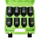 8-piece Deep 6-point Impact Socket Set Cr-mo Steel 1-1 4  To 1-3 4  Size New