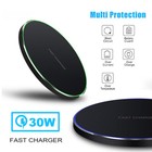 Wireless Fast Charger Charging Pad Dock For Samsung Iphone Android Cell Phone Us