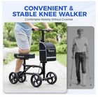 Blessreach Foldable Knee Walker  Handbrakes  4-wheel Steerable