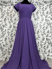 Bridesmaid Purple Maxi Gown Sz M Prom Dress Formal Evening Cocktail Wedding  e