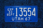 1967 Utah Commercial License Plate