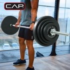 Cap 100lb Standard Cast Iron Weight Set With 3-pc Bar