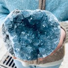 5 72lb Natural Blue Celestite Geode Quartz Crystal Mineral Specimen Healing