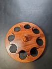 8 Slot 10  Wooden Poker Chip Holder Lazy Susan Solid Heavy