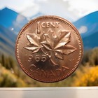 1965 Gem Red Canadian Uncirculated One Cent Elizabeth Ii Coin Free Shipping