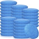 Pcs Car Detailing Microfiber Applicator Pad Wax Applicator Wash 24 Blue