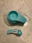 Tupperware Set Of Measuring Cups   Meas Spoons  6 Of Ea  Lt Aqua Nip Free Ship