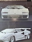 Rare 1985 Verkerke Poster  6531 White Lamborghini Countach S Measures 36  X 24 