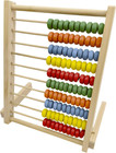 Wooden Counting Number Frame  10 Rows Abacus For Learning Math  8-inch 